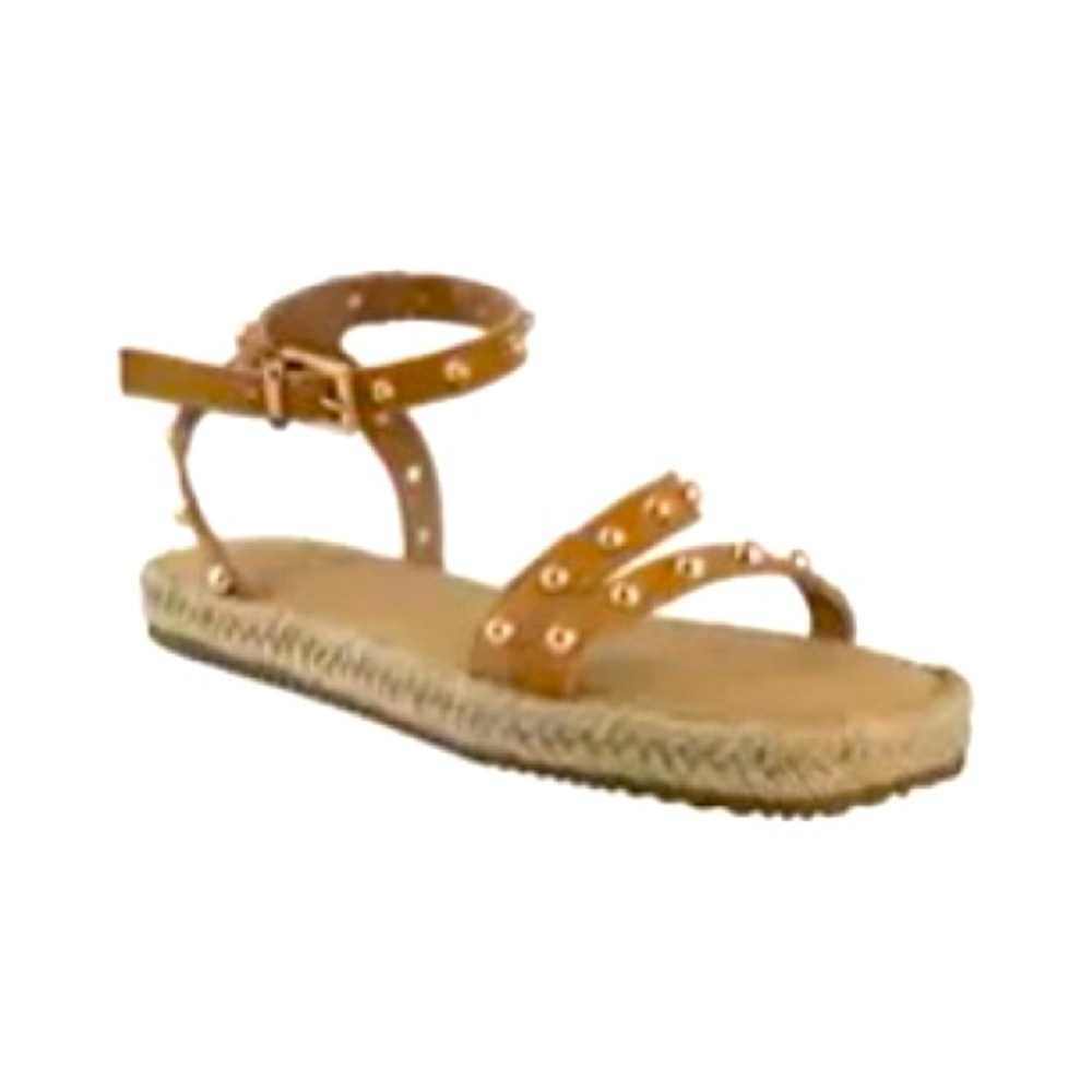 NWT True Craft Tan Notify Studded Sandals Womens Size 7 - Picture 1 of 11